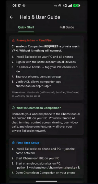 Companion app screen 16