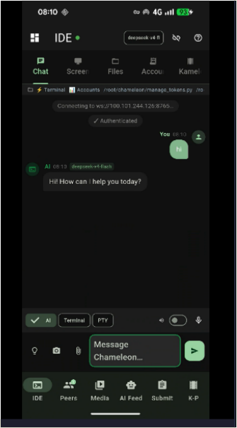 Companion app screen 2