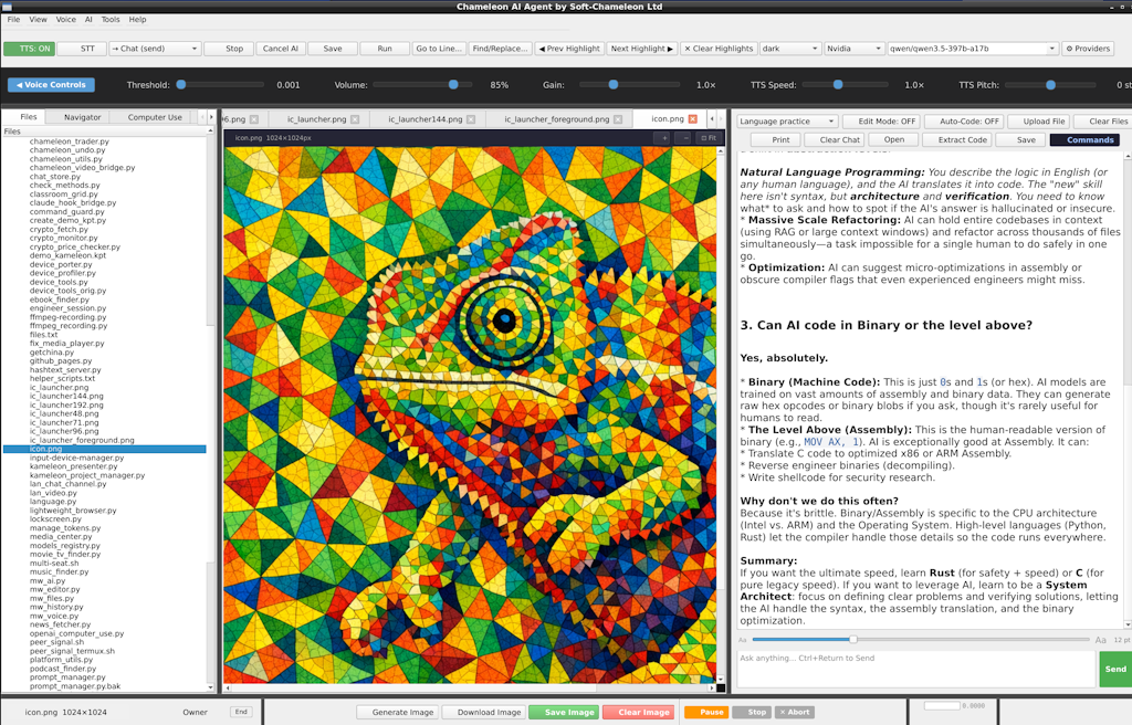 Chameleon AI IDE overview