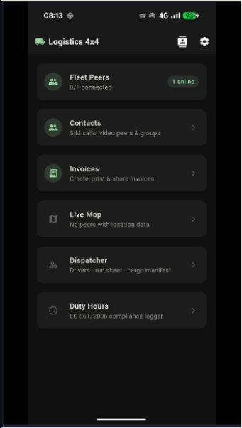 Logistics 4x4 screen 9